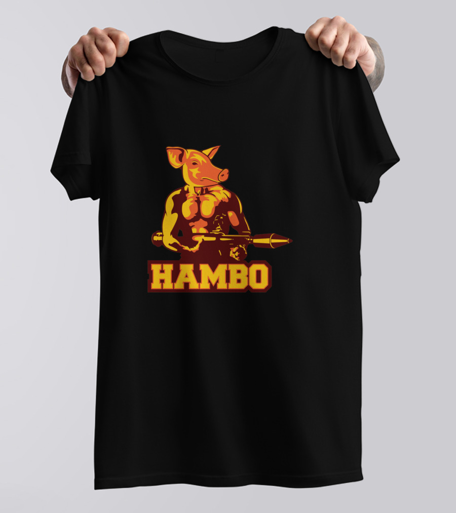 Hambo Pig Warrior With Rocket Launcher T-Shirt