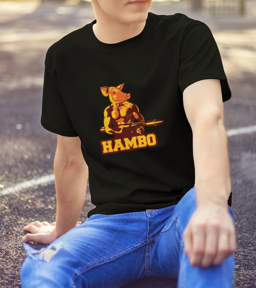 Hambo Pig Warrior With Rocket Launcher T-Shirt
