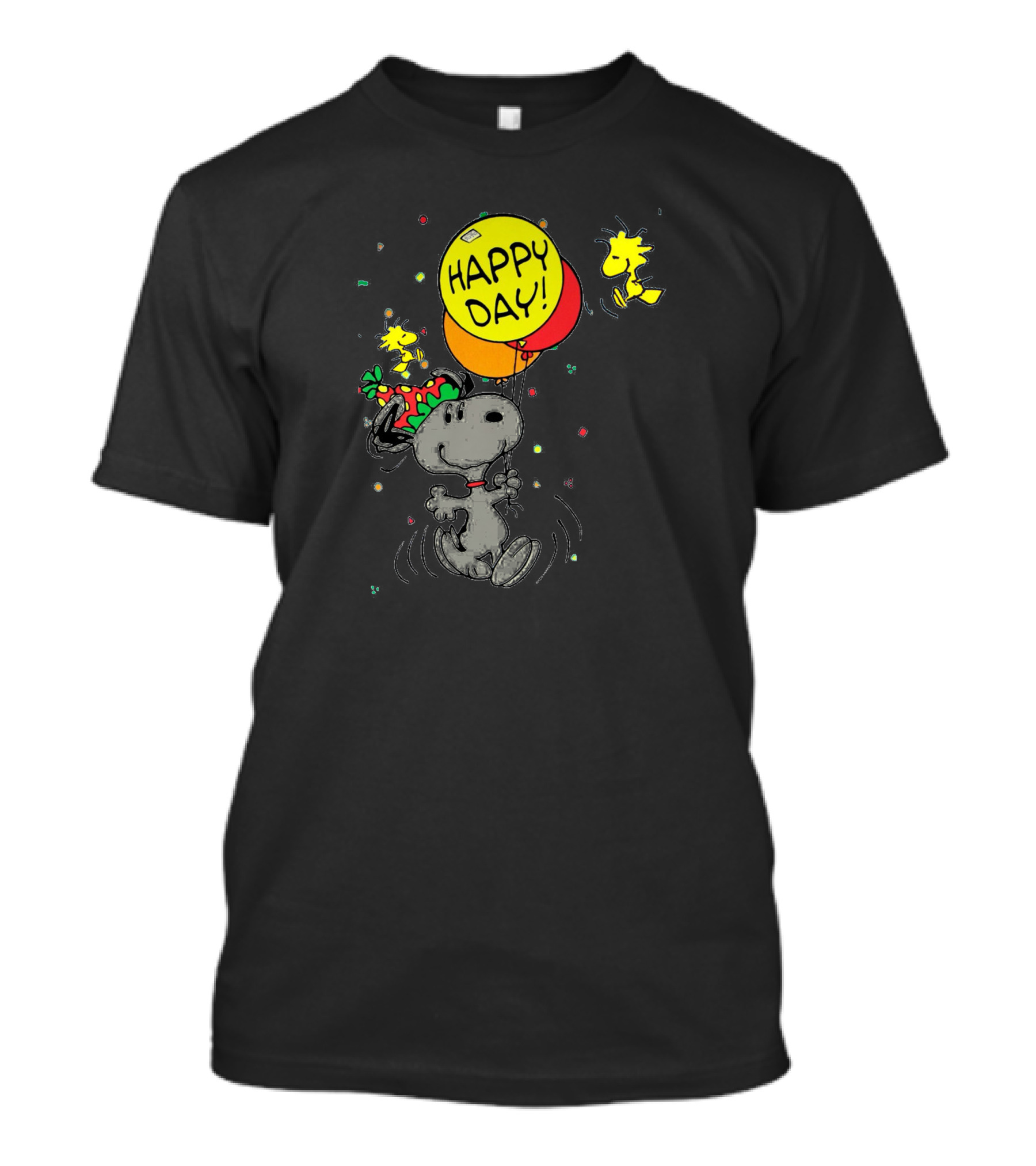 Snoopy And Woodstock Happy Day Balloons And Joyful T-Shirt