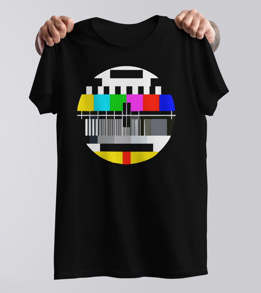 Monoscope Television Test Pattern Signal Retro Broadcast T-Shirt