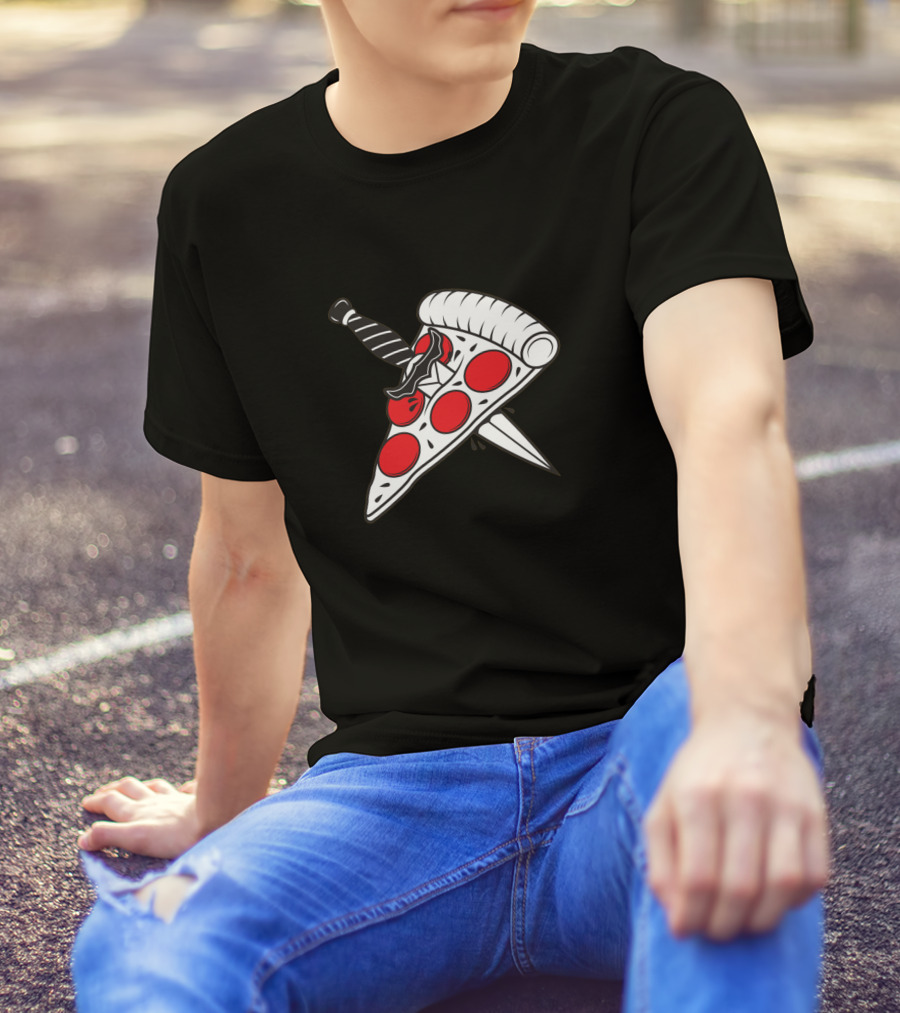 Pizza Slice With Dagger T-Shirt