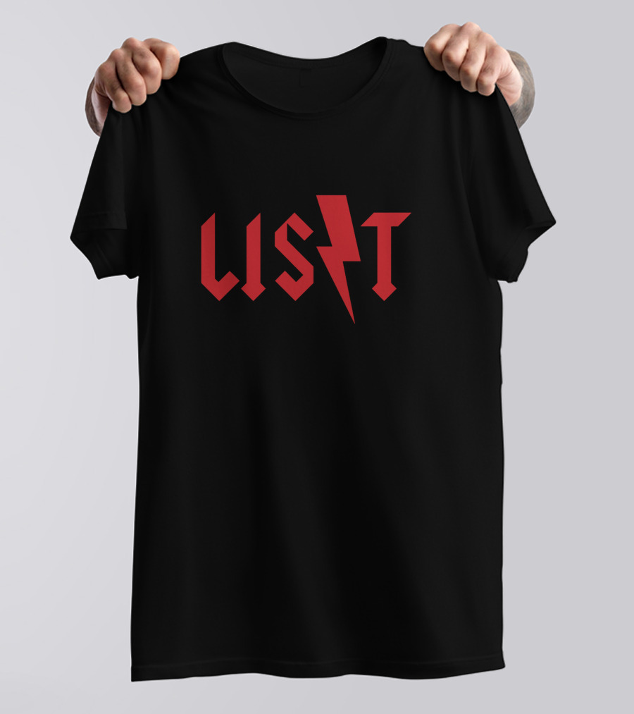 Rock Liszt Bold Red Lightning T-Shirt