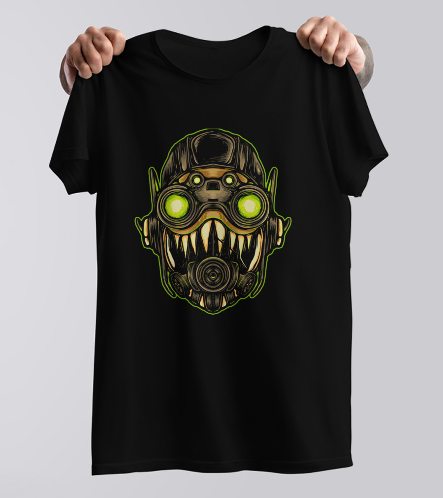 Select Night Vision Skull Cyber Pilot T-Shirt