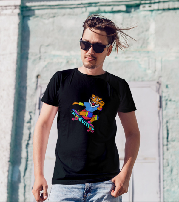 Skateboarding Tiger Athletic Adventure T-Shirt