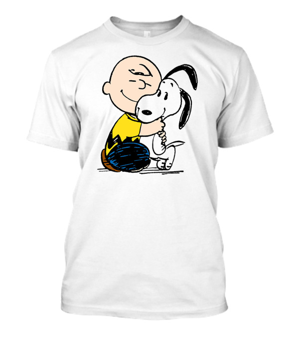 Charlie Brown And Snoopy Hugging Peanuts Characters T-Shirt