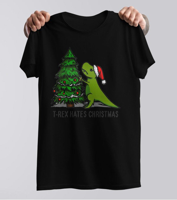 T Rex Hates Christmas T-Shirt