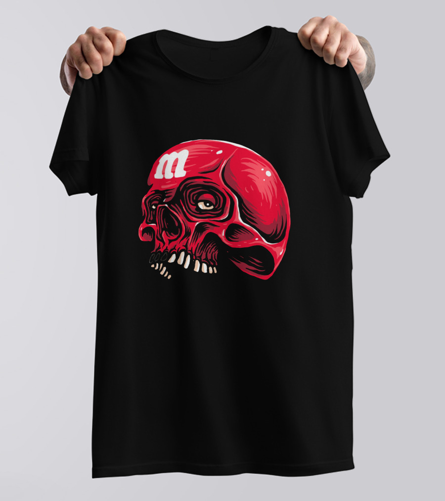 The Red Skull M&M Candy Skull T-Shirt