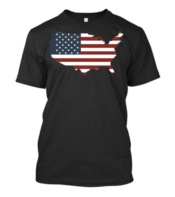 United States Of America Flag Map T-Shirt