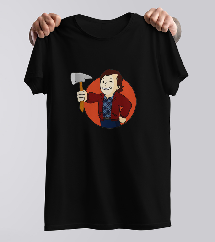 Vault Jack Shining Character With Axe T-Shirt