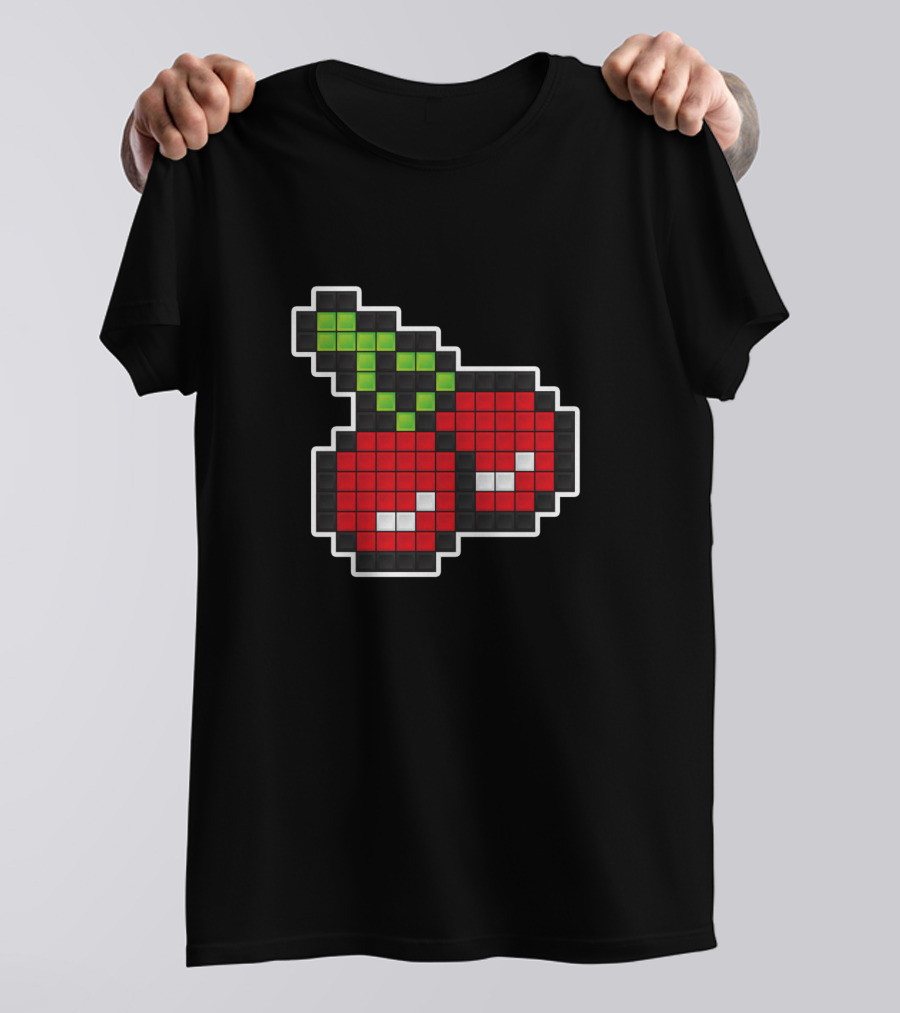 8 Bit Pixelated Cherry Pixel T-Shirt