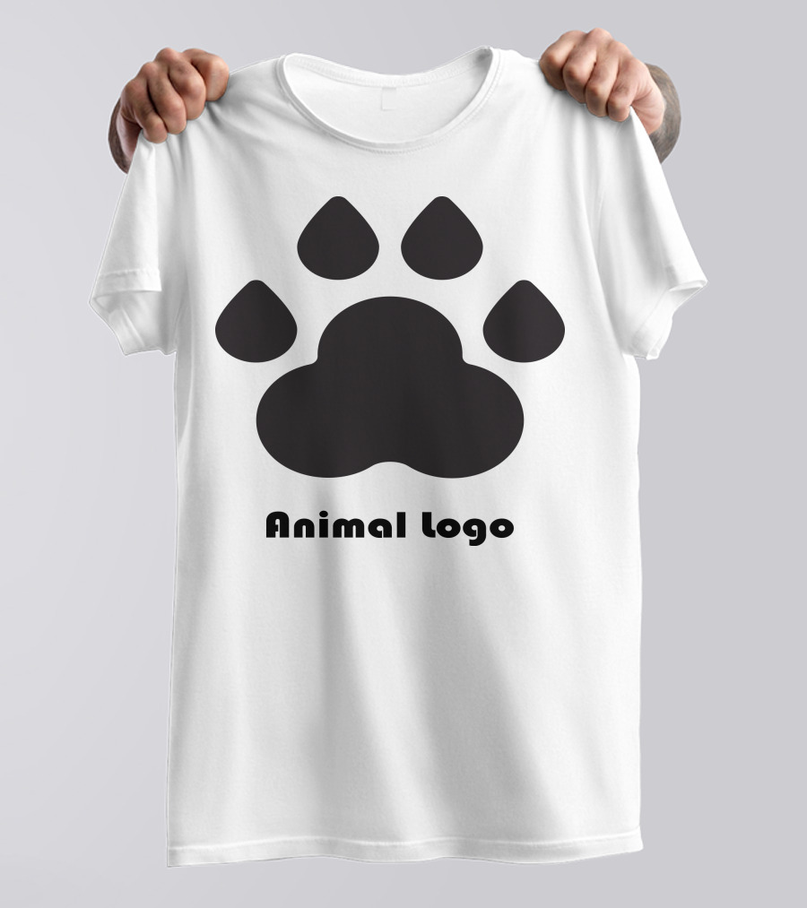 Animal Logo Paw Prints T-Shirt