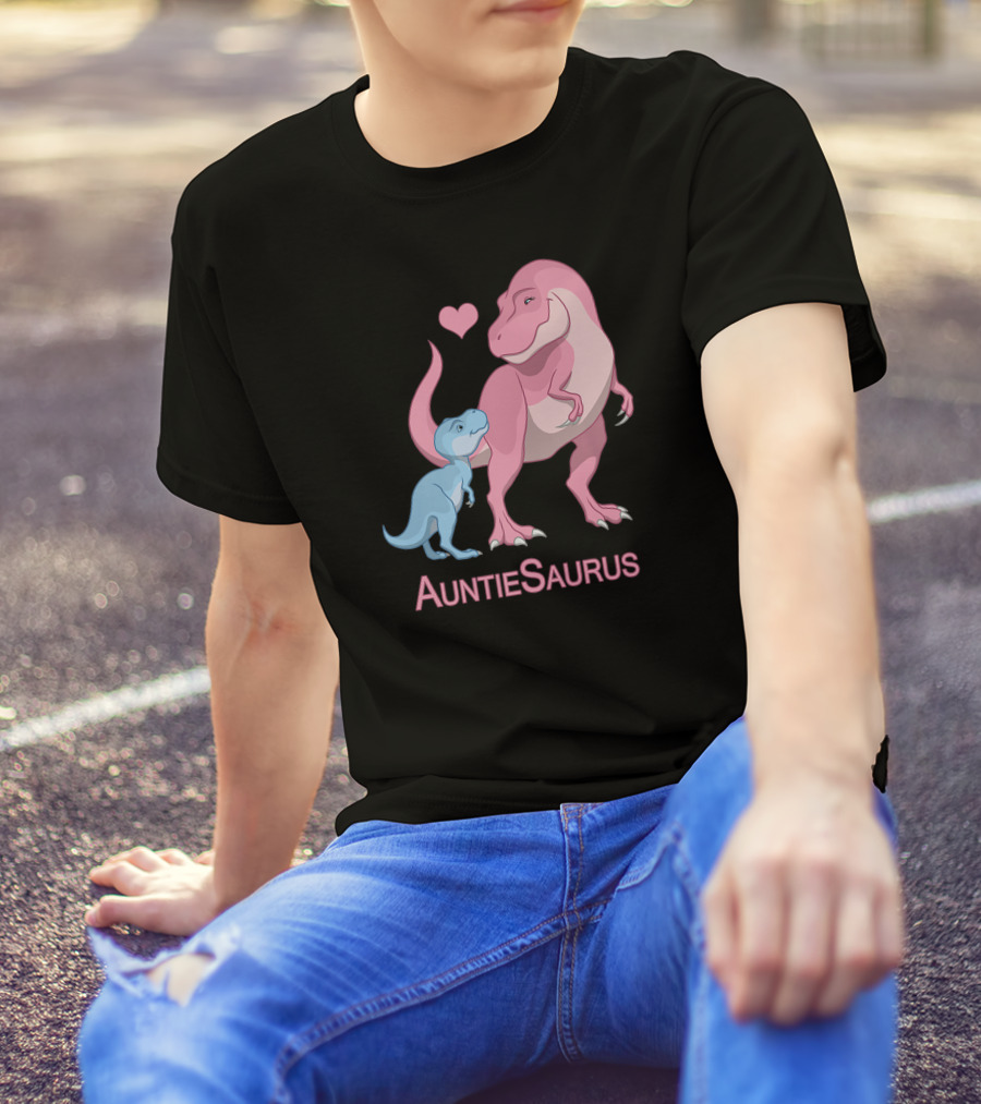 Auntiesaurus Rex Baby Boy Dinosaur Love T-Shirt
