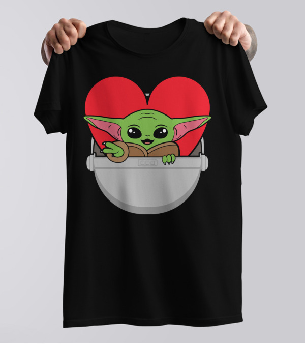 Baby Yoda This Is The Way To Love Heart Pod T-Shirt