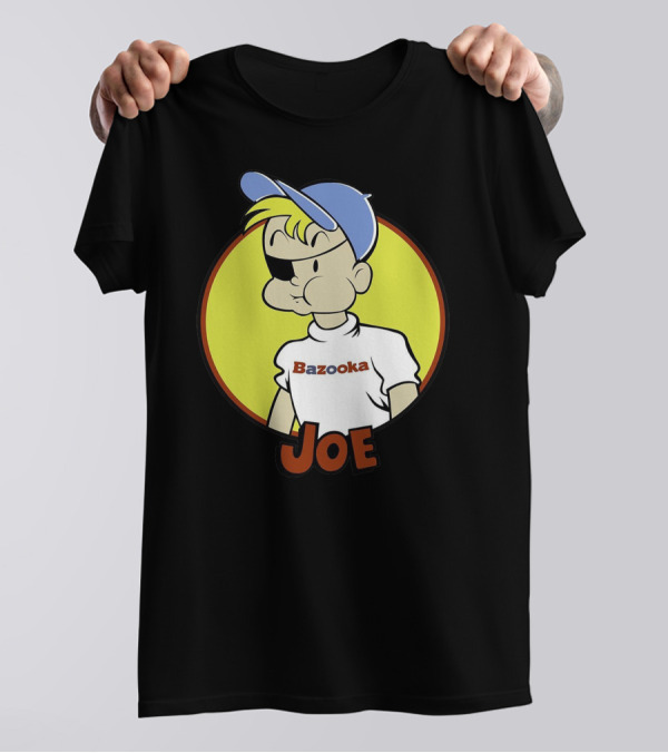 Bazooka Joe Cartoon Character With Blue Cap And Eyepatch For Birthday Present T-Shirt