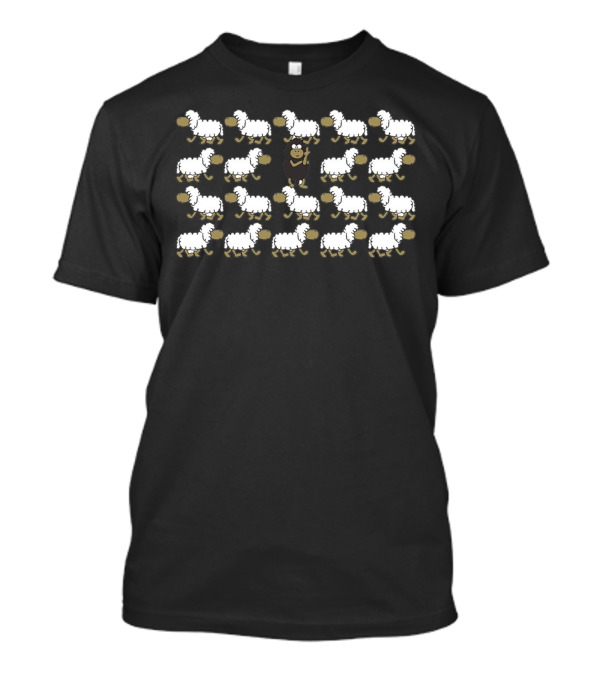 Black Sheep Among White Sheep Pattern Ideal Christmas Present T-Shirt
