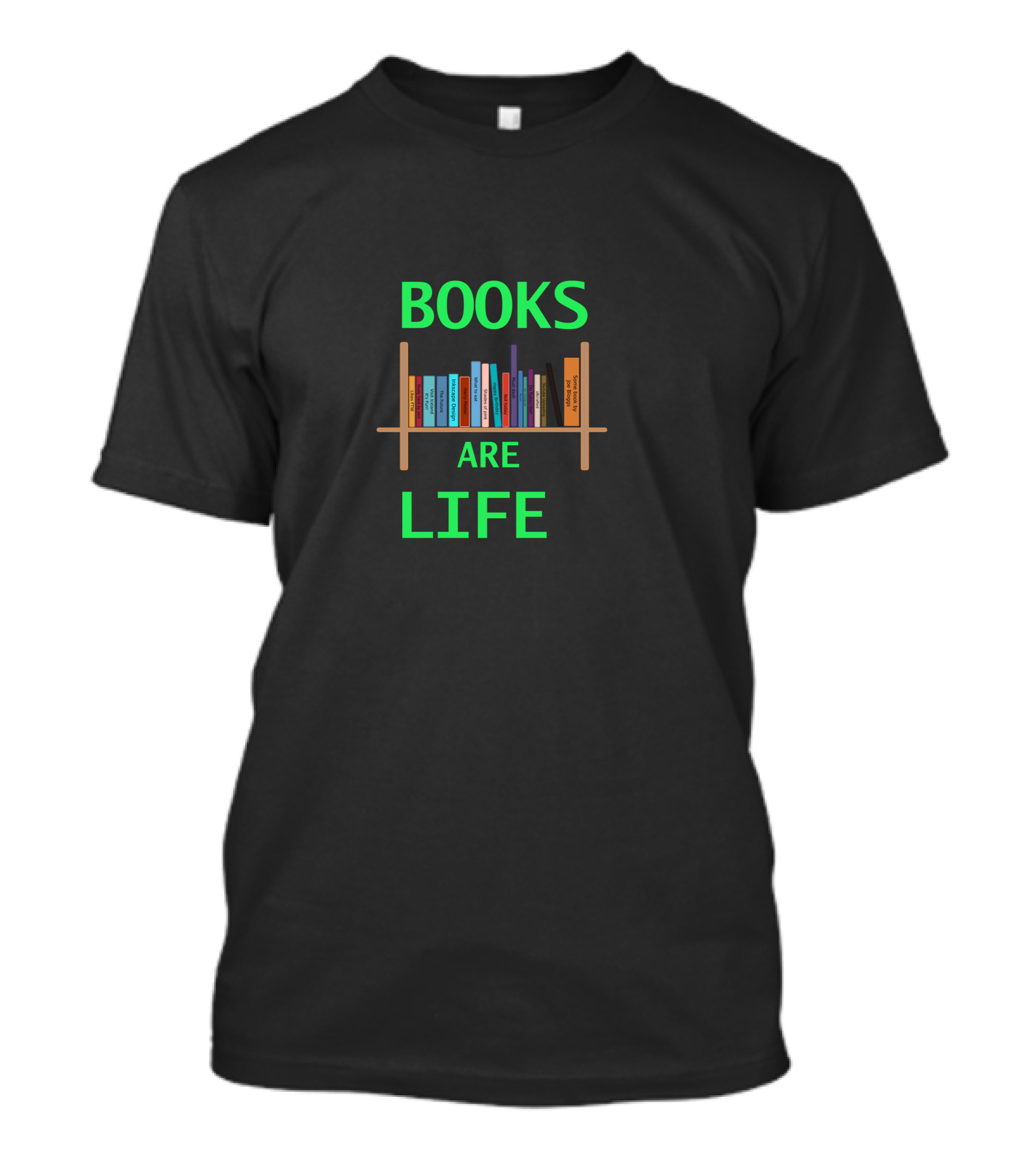 Books Are Life Bookshelf T-Shirt
