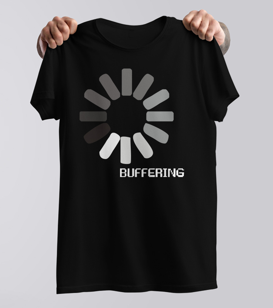 Buffering Funny Loading Computer Console Fashion Party Icons T-Shirt