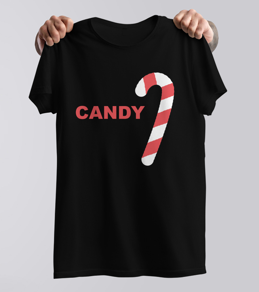 CANDY Cane Christmas Holiday Striped T-Shirt