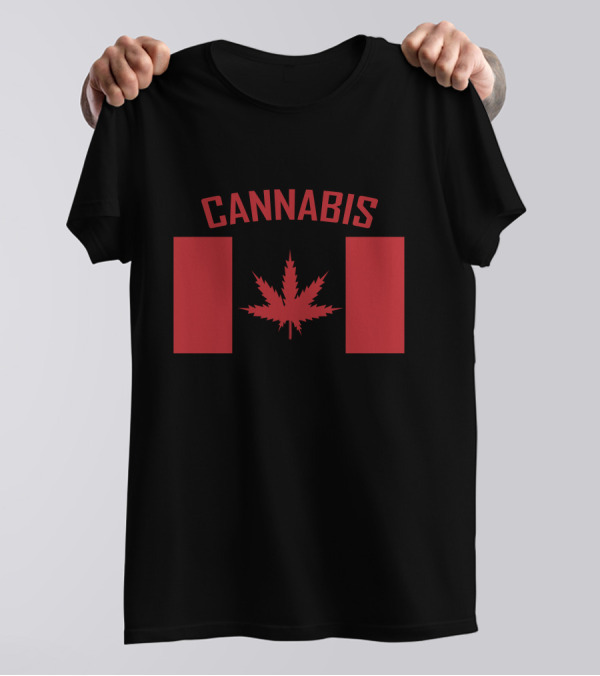 Cannabis Maple Leaf Flag T-Shirt