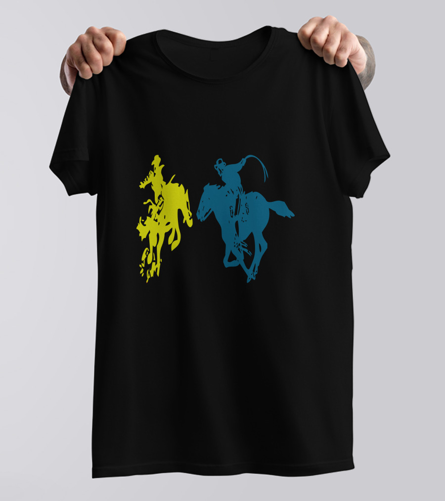 Cowboy Fight Neon Rodeo Duel T-Shirt