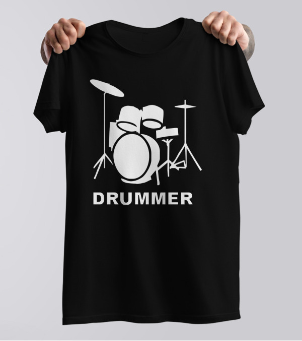 Drummer Drum Kit Indie Rock Music Drum Set T-Shirt