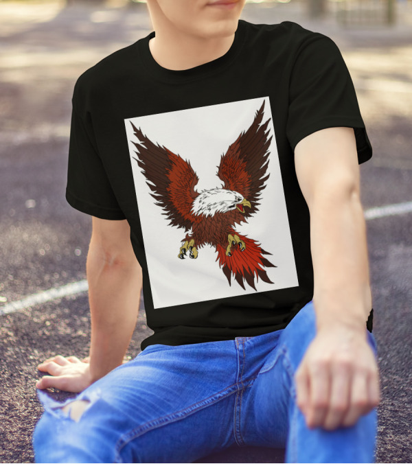 Eagles Bald Eagle Soaring Wings Outstretched T-Shirt
