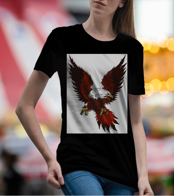 Eagles Bald Eagle Soaring Wings Outstretched T-Shirt