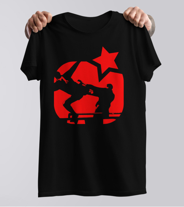 Eric Cantona Kungfu Manchester United Star Kick T-Shirt
