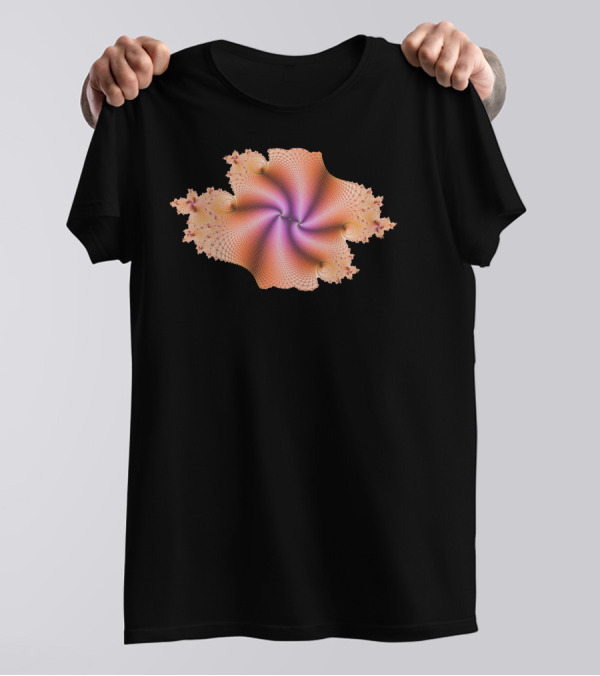 Fractal Spiral Vibrant Geometric Pattern With Colorful Swirling T-Shirt