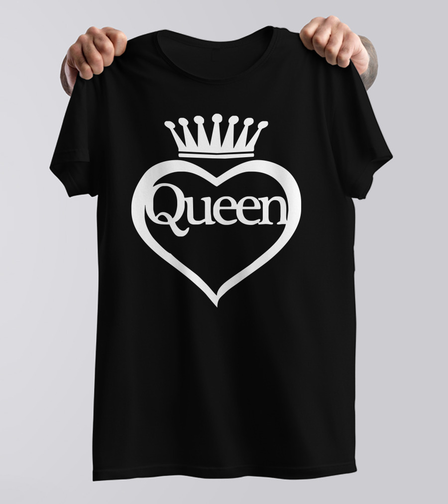 Queen Of Everything Bride Honeymoon Hen Night Fashion With Crown And Heart T-Shirt