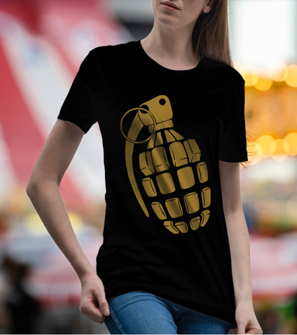 Granate Grenade Weapon Krieg War Pc Game Classic Usa Army T-Shirt