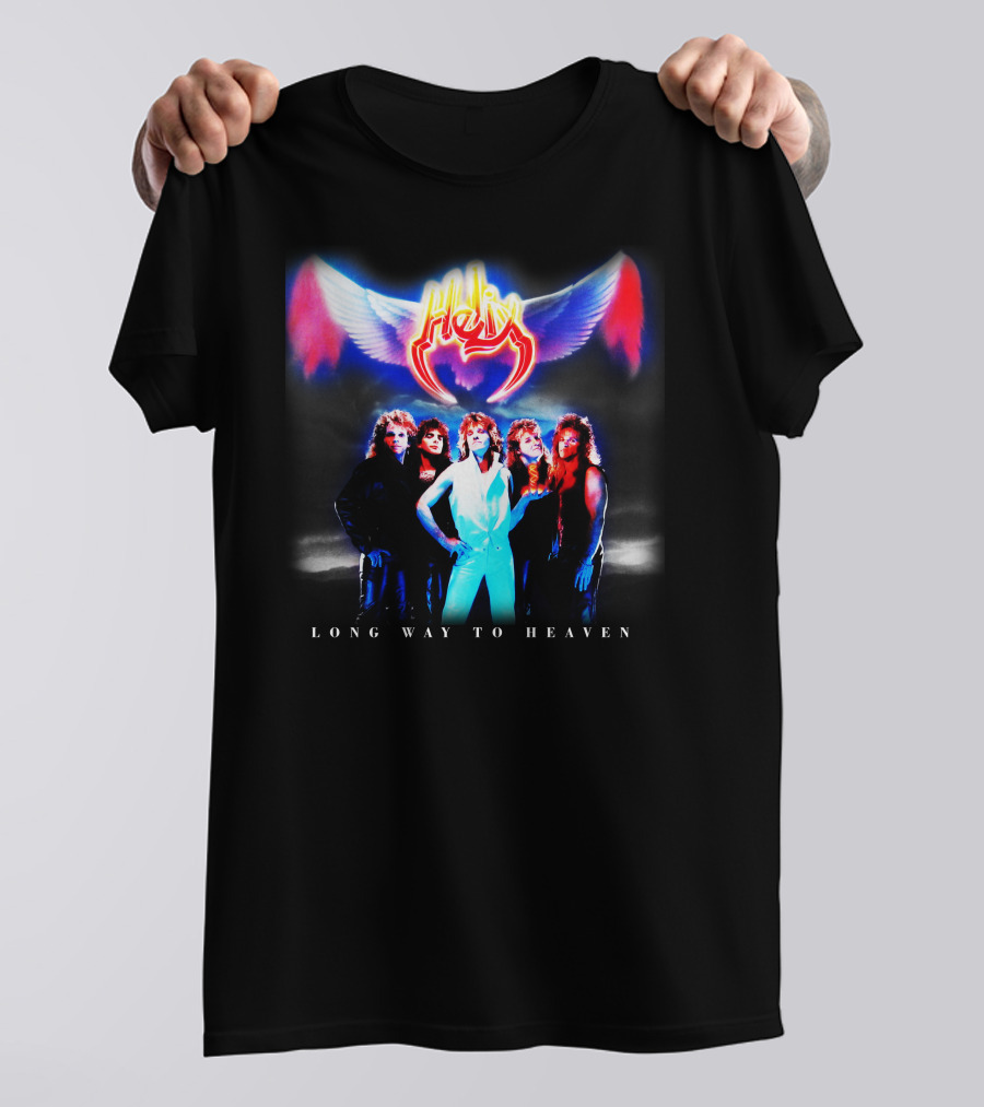Helix Long Way To Heaven Band With Wings T-Shirt