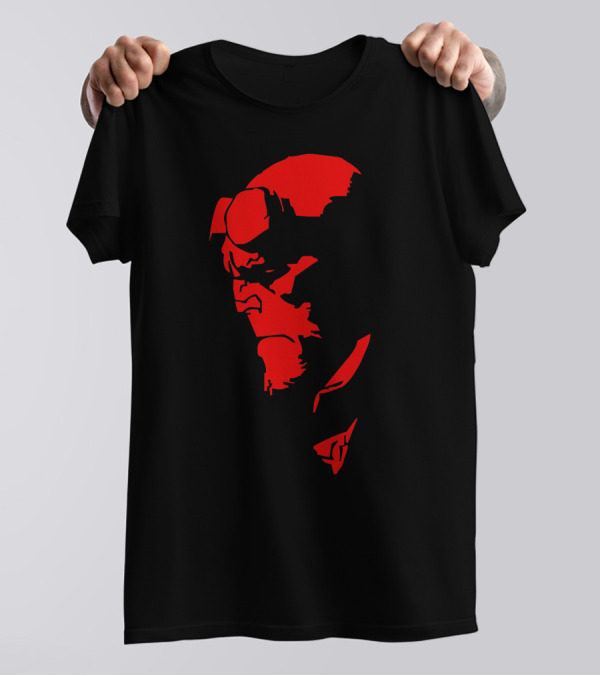 Hellboy Comic Superhero Red Silhouette Cool T-Shirt