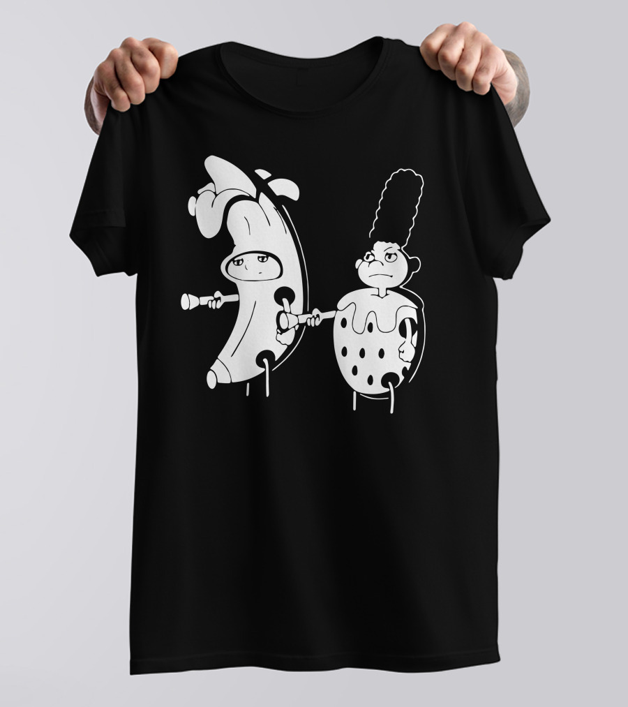 Hey Arnold Meets Pop Culture Characters In Monochrome Playful Crossover T-Shirt