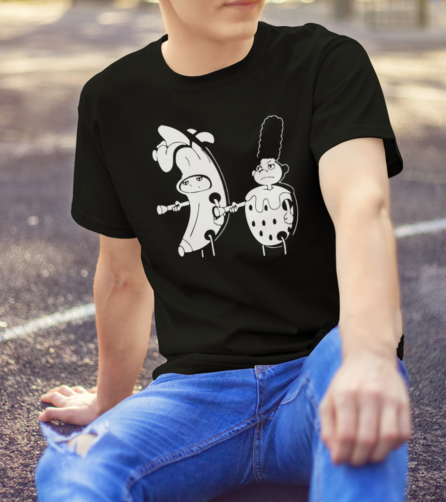 Hey Arnold Meets Pop Culture Characters In Monochrome Playful Crossover T-Shirt