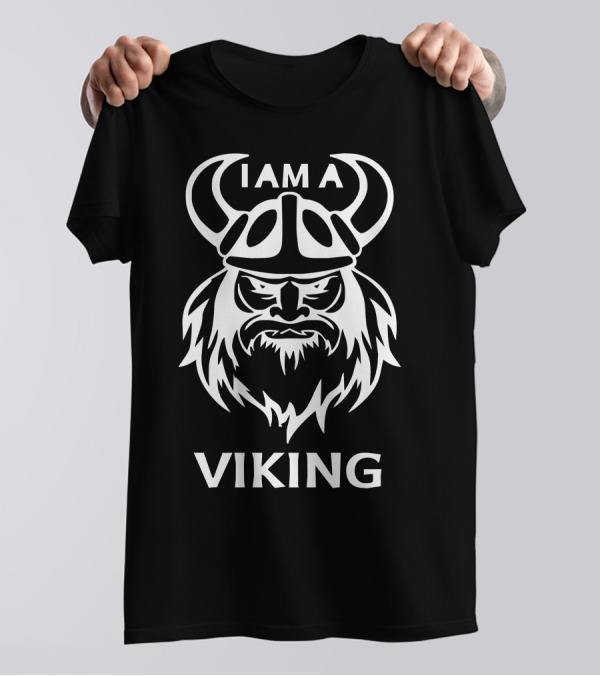 I Am A Viking Nordic Warrior Helmet Beard T-Shirt