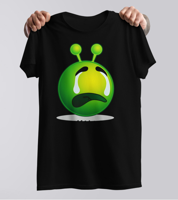 I Want My Weekend Back Crying Alien Emoji T-Shirt