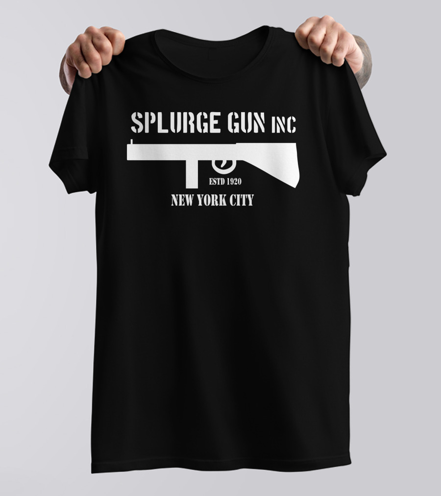 SPLURGE GUN INC ESTD 1920 NEW YORK CITY Bugsy Malone Film Reference T-Shirt