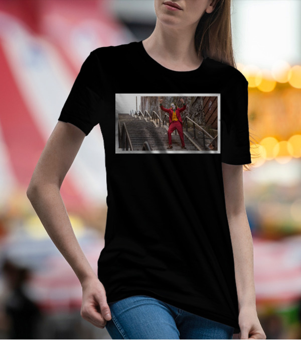 Joaquin Joker Stairs Scene T-Shirt