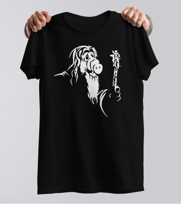 Lord Of The Rings Gandalf Alf Funny Cool Screenprinted Mashup T-Shirt