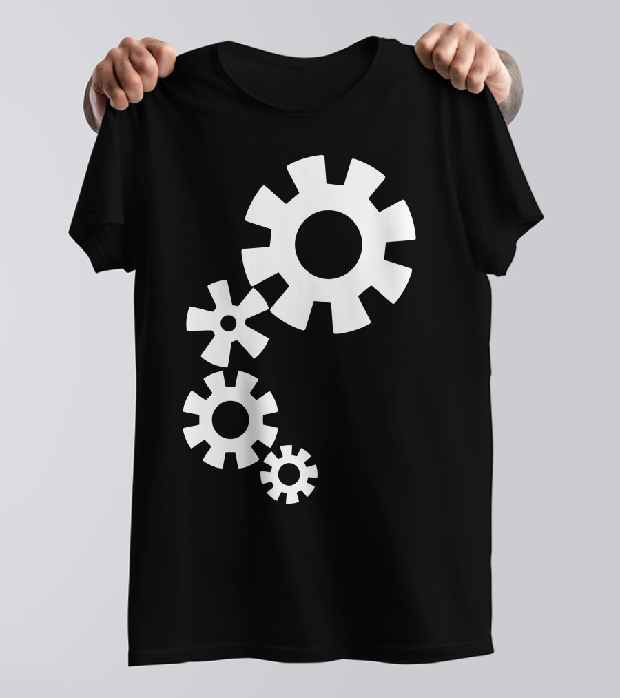 Mechanic Gears Iconic Industrial Machinery Wheels T-Shirt