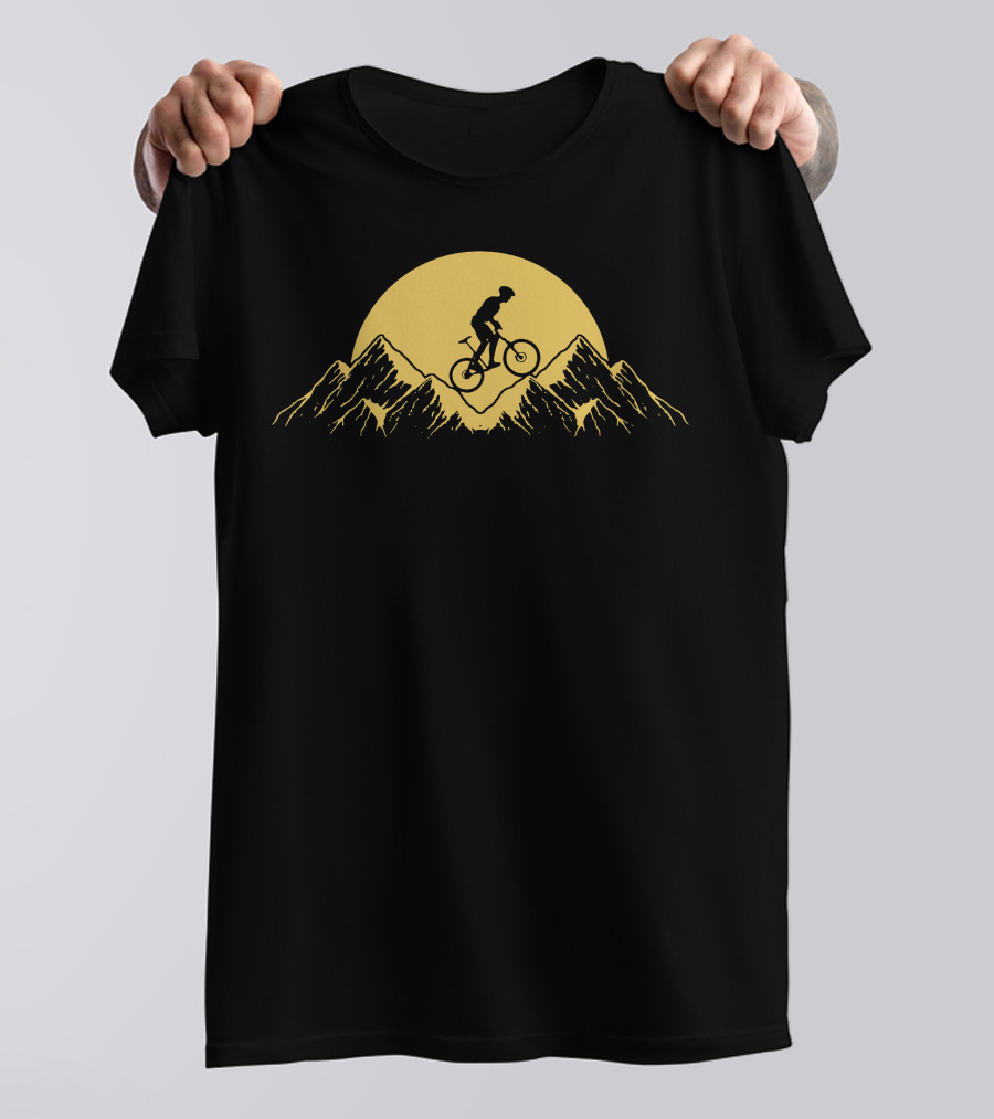Mountain Bike Downhill Adventure Sunset T-Shirt