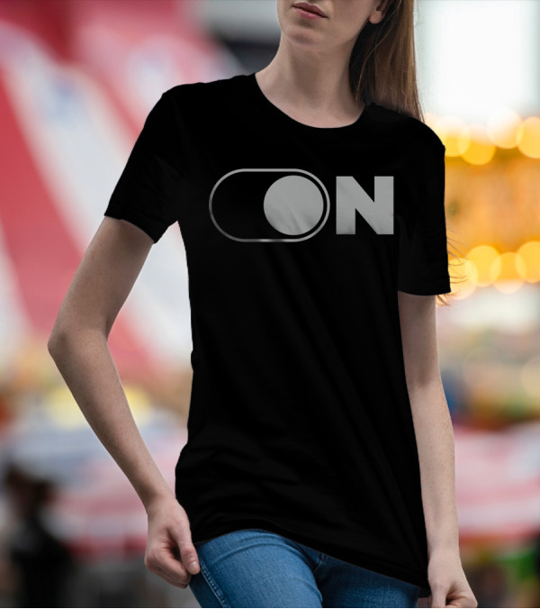 On Switch Icon Button Motif T-Shirt