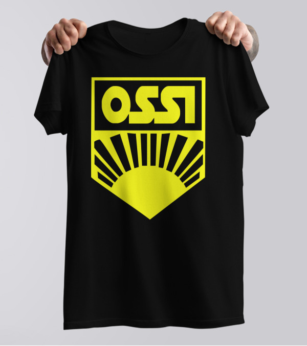 Ossi Fdj Ddr Fun Retro Style Badge With Sunrise T-Shirt