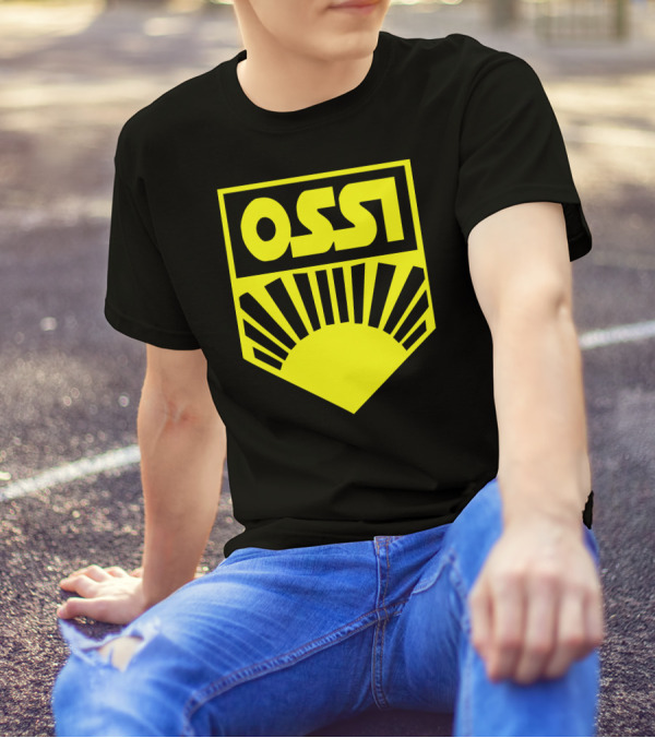 Ossi Fdj Ddr Fun Retro Style Badge With Sunrise T-Shirt