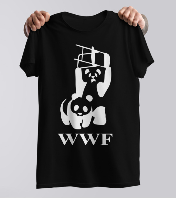 WWF Panda Holding Chair T-Shirt