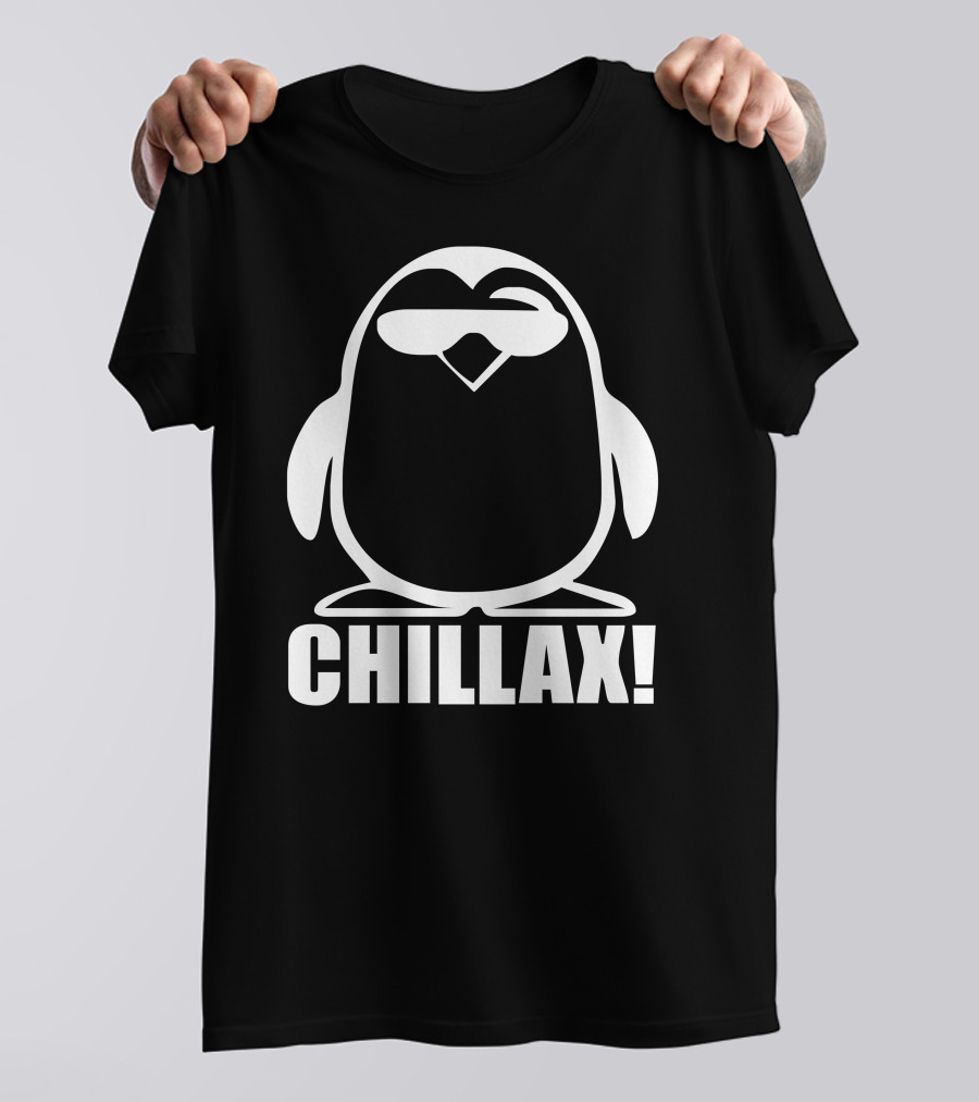 Chillax Penguin Funny New T-Shirt