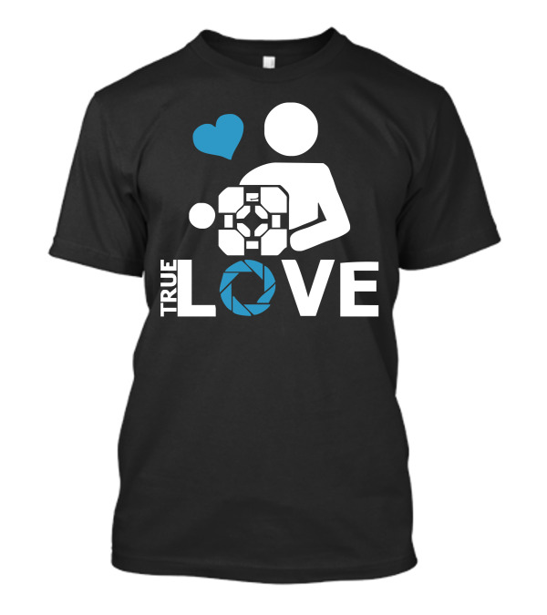 Portal Companion Cube True Love Aperture Lab Gamer T-Shirt