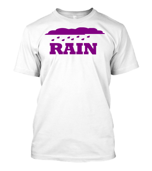 RAIN Purple Iconic Text Cloud T-Shirt