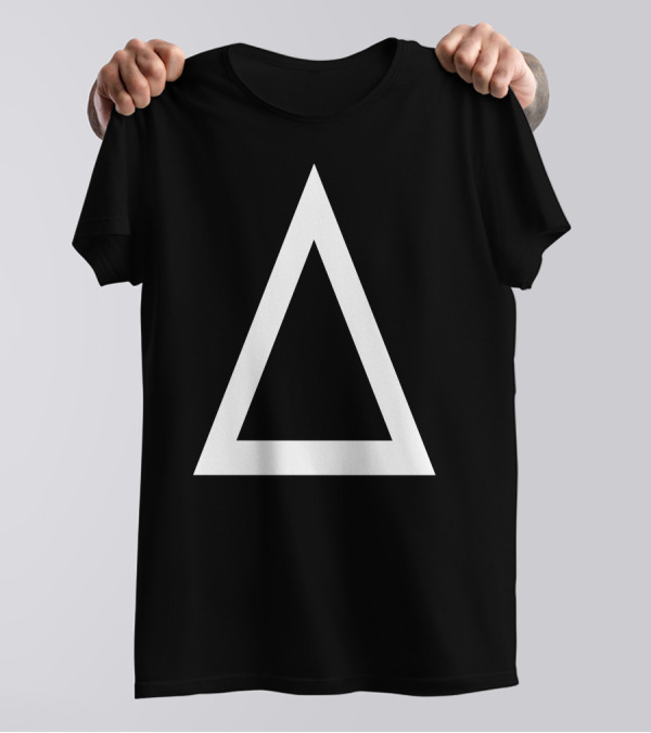 Prism Triangle White Outline Baseball Jersey T-Shirt